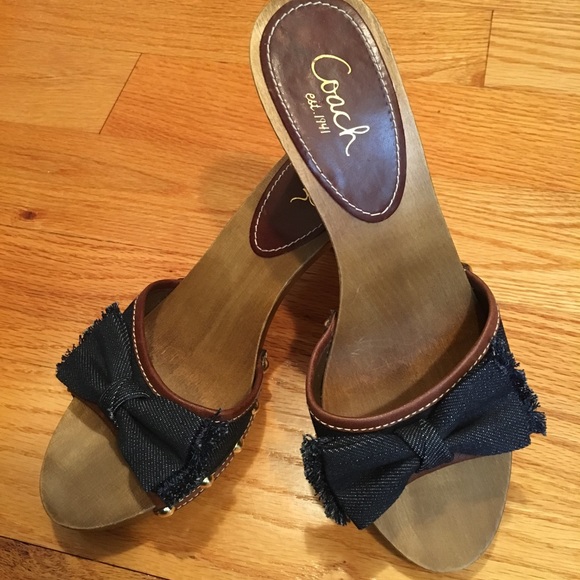 Coach Shoes - Coach Atheena denim bowed heels